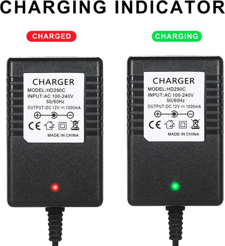 Vista 2 de Cargador de 12 V para Kidzone Bumper Car, Cargador de batería de 12 V para juguetes de paseo, cargador para carro eléctrico de niño, cargador
