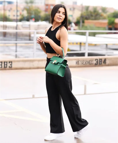 Vista 6 de SUGU - Bolso Saffiano clásico con asa superior para mujer