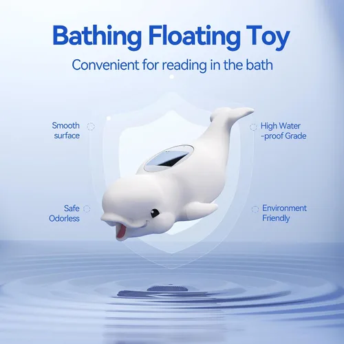 Vista 6 de Doli Yearning Termómetro de baño para bebés recién nacidos y bebés, monitor digital flotante de temperatura del agua con temporizador y pantalla