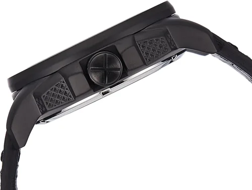 Vista 4 de Fossil automático acero inoxidable y piel Casual Reloj de los hombres color negro Modelo me3134