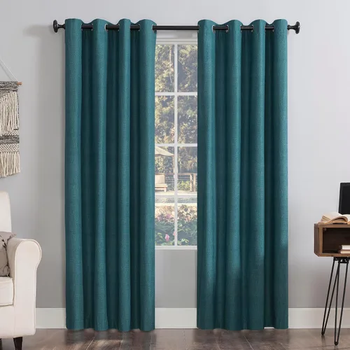 Vista 24 de Sun Zero Columbia - Paquete de 2 paneles de cortinas térmicas con ojales, par, 100 % opacas, ahorro de energía, 50 x 84 pulgadas, azul brumoso Azul