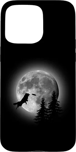 Vista 31 de Border Collie Catching Frisbee Moon Case for iPhone 16