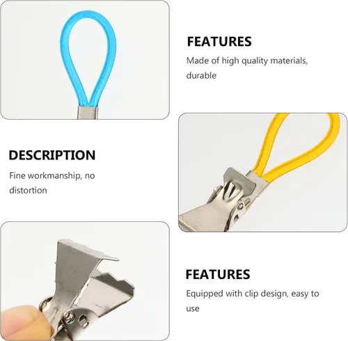 Vista 9 de Cabilock Ganchos para toallas de baño, 20 unidades, clips de cuerda de color metálico, clips para toallas para cocina y baño