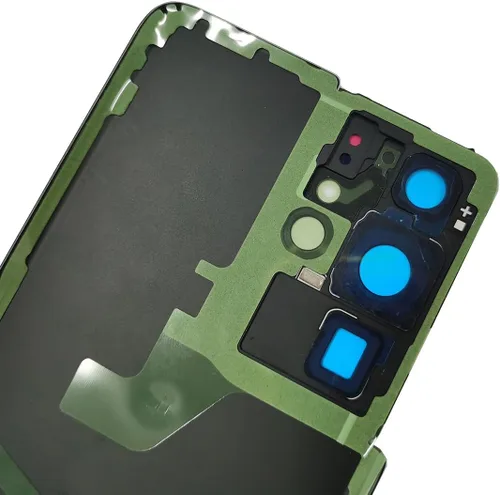 Vista 6 de S21 Ultra Back Glass Replacement Galaxy S21 Ultra - Cubierta de cristal trasera con carcasa trasera marco de cámara para Samsung S21 Ultra Back