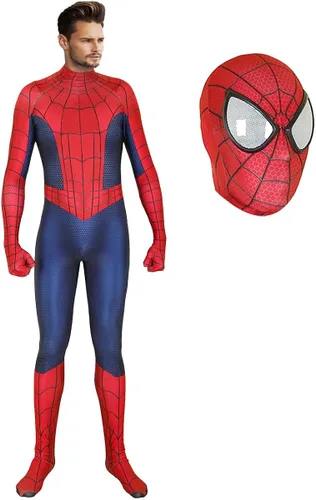 Vista 2 de Egxpiujt Disfraz de superhéroe para cosplay, disfraz de Halloween para adultosniños, disfraz unisex de elastano