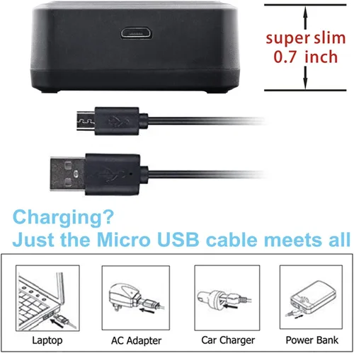 Vista 2 de Kastar LP-E17 LED2 Cargador de batería USB compatible con Canon LP-E17 LPE17, LP-E17H LPE17H, LP-E17HF LPE17HF, batería 9967B02, Canon BG-E18