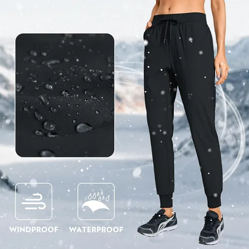 Vista 3 de CRZ YOGA Pantalones deportivos de entrenamiento con forro polar para mujer de 275 pulgadas impermeables para correr atletismo senderismo térmico