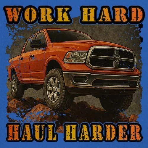 Vista 3 de Work Hard Haul Harder Youth Short Sleeve T-Shirt