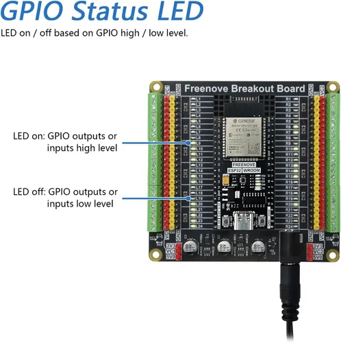 Vista 4 de Freenove Placa de Expansión Universal Compatible con Arduino Nano Micro Raspberry Pi Pico 1 2 W ESP32 ESP8266, Escudo de Bloque de Terminales HAT