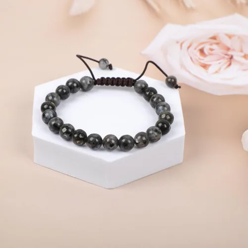Vista 10 de AD Beads Pulseras de piedras preciosas unisex de 0.315 pulgadas (0.315 in), macramé curativo ajustable de 7 a 9 pulgadas Usa esta pulsera