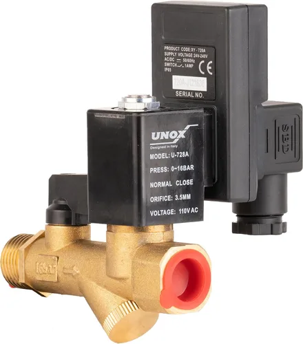 Vista 8 de Válvula de drenaje electrónica UNOX para compresor de aire, 1/2" NPT a 1/4" NPT 110/120V CA Válvula de drenaje de tanque temporizada automática