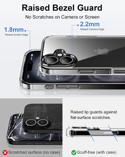 Vista 250 de HOOMIL Funda para iPhone 7 Plus/iPhone 8 Plus de 5.5 Pulgadas, sin amarillamiento, protección contra caídas, cubierta trasera dura transparente