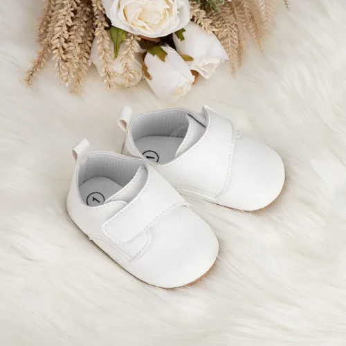 Vista 4 de HsdsBebe - Zapatos Oxford para bebés, niños y niñas, de cuero sintético con suela suave de goma, tenis antideslizantes, botas de tobillo para niños