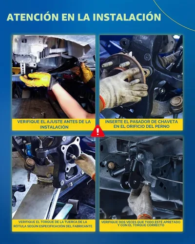 Vista 8 de PHILTOP Kit de suspensión delantera de 10 piezas, brazos de control inferiores con juntas de bola, eslabones de extremo de barra estabilizadora