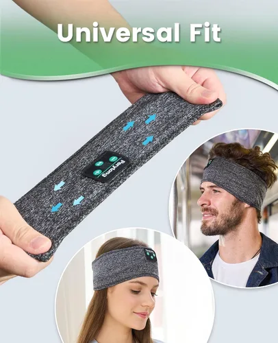 Vista 8 de Perytong: Diadema para dormir - Auriculares Bluetooth para dormir para durmientes de lado - Auriculares para dormir, diadema cómoda con micrófono