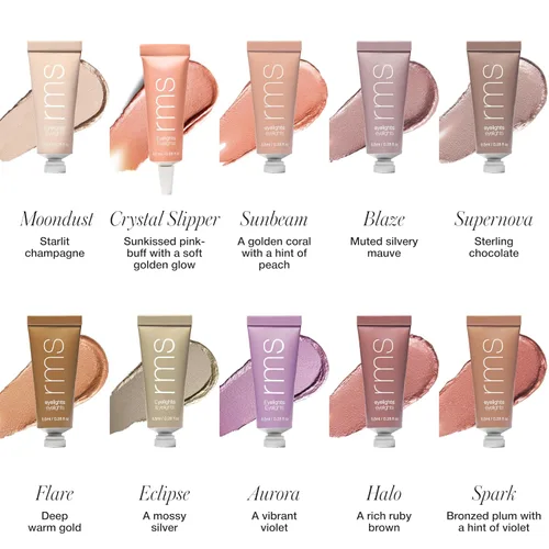 Vista 3 de RMS Beauty Eyelights Crema de Sombra de Ojos, Sombra de Ojos en Crema Hidratante de Larga Duración para un Color Natural Luminoso y Ajustable