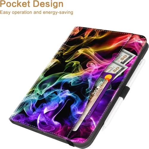 Vista 5 de Vimorco Funda para iPad Air 4ª/5ª 10.9, para iPad Air 6ª 11 M2, para iPad Pro de 11 pulgadas 4ª/3ª/2ª/1ª generación, soporte para lápiz, correa