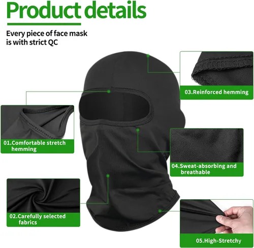 Vista 15 de LONGKING Pasamontañas de esquí, máscara facial de invierno para hombres y mujeres, esquí, snowboard, motocicleta, protección UV