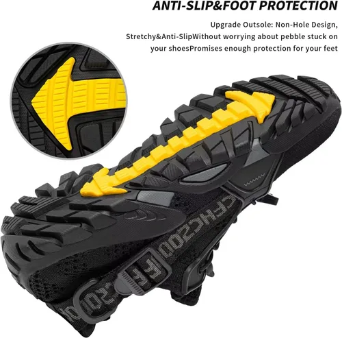 Vista 5 de SOBASO Zapatos de agua para mujeres y hombres, secado rápido, para natación, playa, zapatos acuáticos para deportes acuáticos, buceo, senderismo