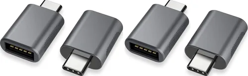 Vista 8 de Adaptador USB-C a USB 3.0 (paquete de 2), Thunderbolt 4/3 a USB hembra OTG para MacBook 2025, iPad 2025, Samsung, más dispositivos tipo C Gris
