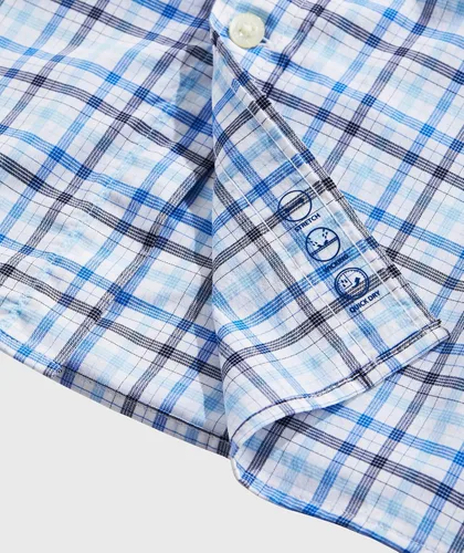 Vista 4 de vineyard vines Camisa de nailon Multi Check On-The-go para hombre