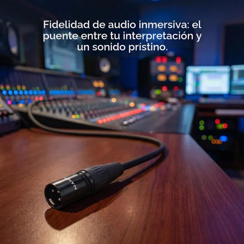 Vista 3 de NANYI Cable de micrófono XLR macho a macho, cable de conexión de 3 pines