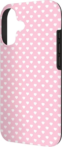 Vista 2 de Hearts Pattern Light Pink White Valentine Case for iPhone 17