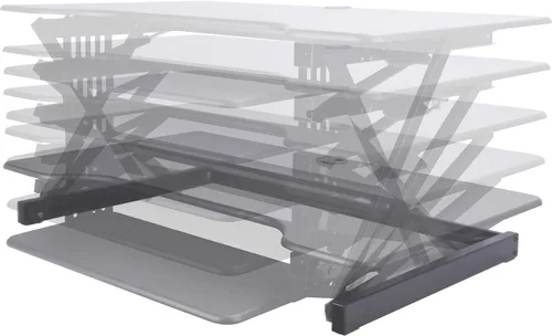 Vista 2 de Lorell soporte elevador para monitor, blanco LLR99901, Negro