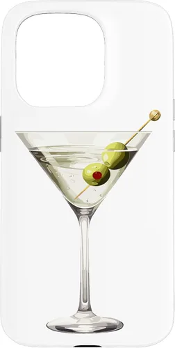 Vista 14 de Martini Glass Green Olive Bartender Vodka Gin Cocktail Drink Case para iPhone 17