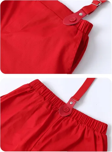 Vista 33 de A&J DESIGN Conjunto de ropa formal para niños pequeños con tirantes y tirantes