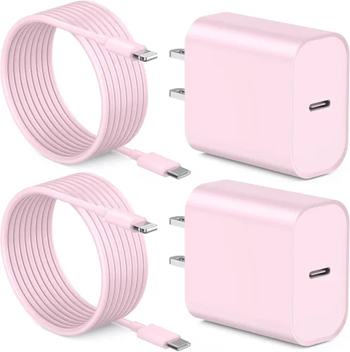 Vista 13 de [Certificado Apple MFi] Cargador de iPhone de carga rápida de 6 pies compatible con iPhone 14/13/12/11 Pro Max/Xs Max/XR/X, paquete de 2, bloque