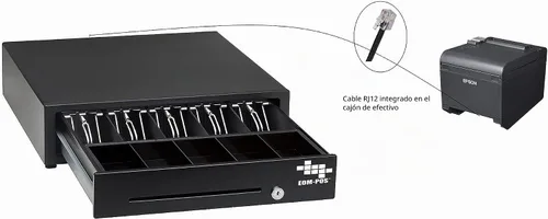 Vista 4 de Cajón de la caja registradora y soportes de montaje para debajo del mostrador, Negro