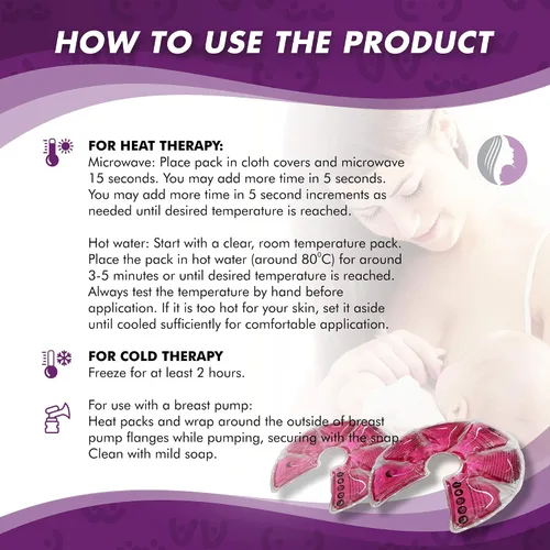 Vista 3 de Mommyz Love Almohadillas de lactancia de gel para lactancia materna – Almohadillas de gel para lactancia materna de terapia caliente y fría