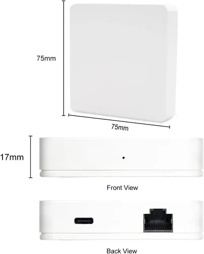 Vista 2 de QIACHIP FBEE Smart ZigBee 3.0 Bridge Hub Wired Matter Gateway, compatible con protocolo IPV6 y gestión multidispositivo, compatible con Apple