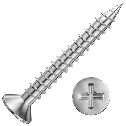Vista 17 de Wensilon (1200 piezas) #4x1/2 Tornillo para madera negro de metal autorroscante de cabeza plana