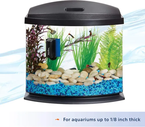 Vista 6 de Aqueon Raspador de algas de acuario, imanes de limpieza de peceras para vidrio/acrílico, mini