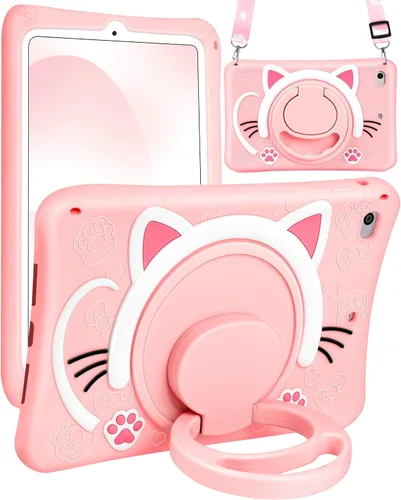 Vista 27 de Wazzasoft Funda para iPad Mini 1/2/3 de 7.9 pulgadas para niñas, linda cubierta de gato negro kawaii, dibujos animados femeninos de gatito
