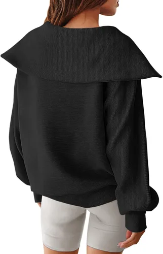 Vista 5 de ANRABESS Sudaderas con capucha para mujer, de gran tamaño, con cremallera de un cuarto, para adolescentes, niñas, ropa de moda Y2K