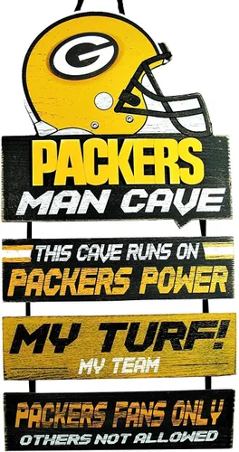 Vista 12 de NFL Team Logo Mancave Man Cave Hanging Wall Sign