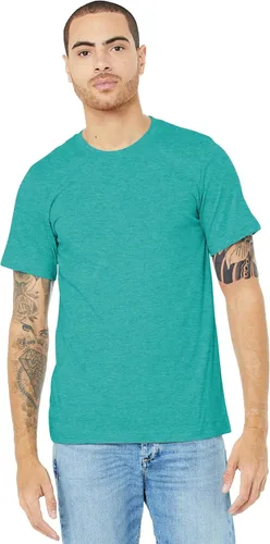 Vista 6 de Bella + Canvas Camiseta unisex de punto Heather CVC para adultos Gris jaspeado (Athletic Heather Gray)