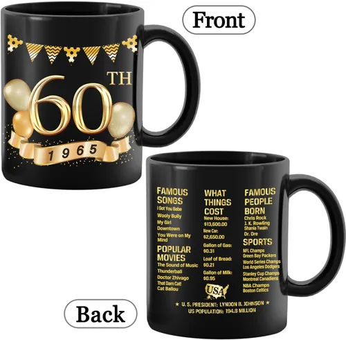 Vista 2 de Greatingreat Regalos de 60 cumpleaños para hombres y mujeres, regalo para 60 años, regalos de cumpleaños de 1965, ideas de regalo para hombres de 60