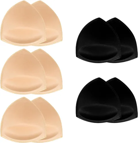 Vista 9 de URSMART Inserciones de almohadillas de brasier, inserciones de copas de sujetador, inserciones de brasier extraíbles transpirables para brasier beige