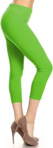 Vista 57 de Leggings Depot NCL27 pantalones capri para yoga de algodón premium suave Negro