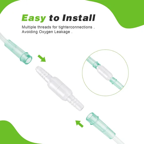 Vista 4 de YONCOZY Paquete de 10 conectores giratorios de tubos de oxígeno para tubos de oxígeno, conector de cánula de oxígeno, evita enredos del tubo