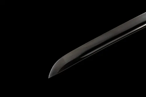 Vista 6 de Sekiro: Las Sombras Mueren Dos Veces Cosplay Katana de Espada Japonesa Samurai Real, Hoja Negra Hecha a Mano, Hoja de Acero de Primavera 9260, Tang