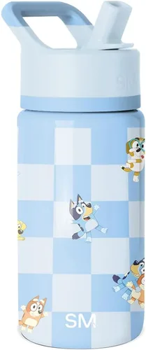Vista 78 de Simple Modern Kids Summit - Botella de agua con tapa con pajilla, vaso de acero inoxidable de 14 onzas con aislamiento para niñas, para la escuela