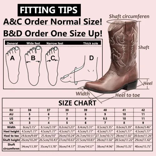 Vista 7 de SheSole Botas vaqueras blancas para mujer, diseño floral occidental, botas vaqueras de pantorrilla ancha