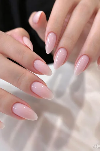 Vista 33 de AzureBeauty Short Almond French Tip Press On Nails, Glazed Donut, 32 Pcs 0-Glazed Donut French Tip