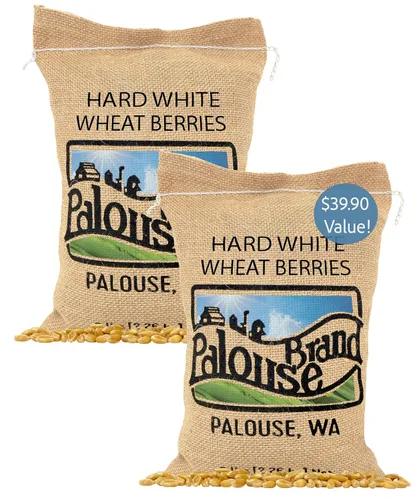 Vista 9 de Palouse Brand Bayas de trigo blancas duras certificadas sin residuos de glifosato 1 libra Proyecto verificado sin OMG Kosher