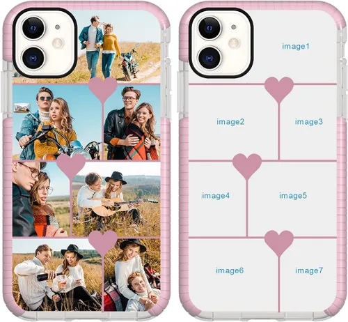 Vista 42 de Funda de teléfono personalizada para iPhone 11, diseño personalizado de fotos de collage de múltiples imágenes, resistente a los golpes, resistente